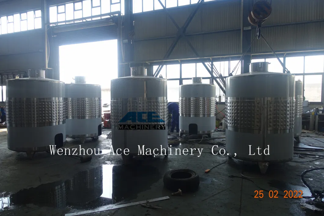 500L 1000L 5000L 10000L Variable Volume Stainless Steel Grape Winery Equipment Wine Fermentation Tank